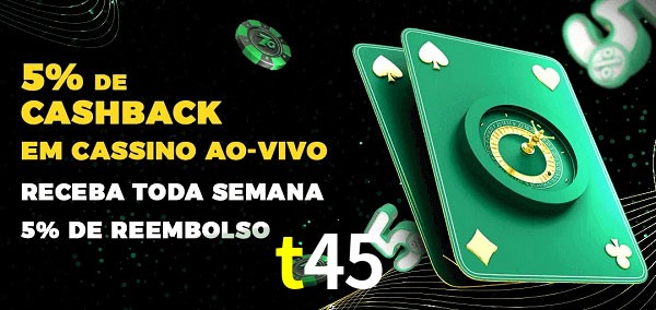 Promoções do cassino ao Vivo t45