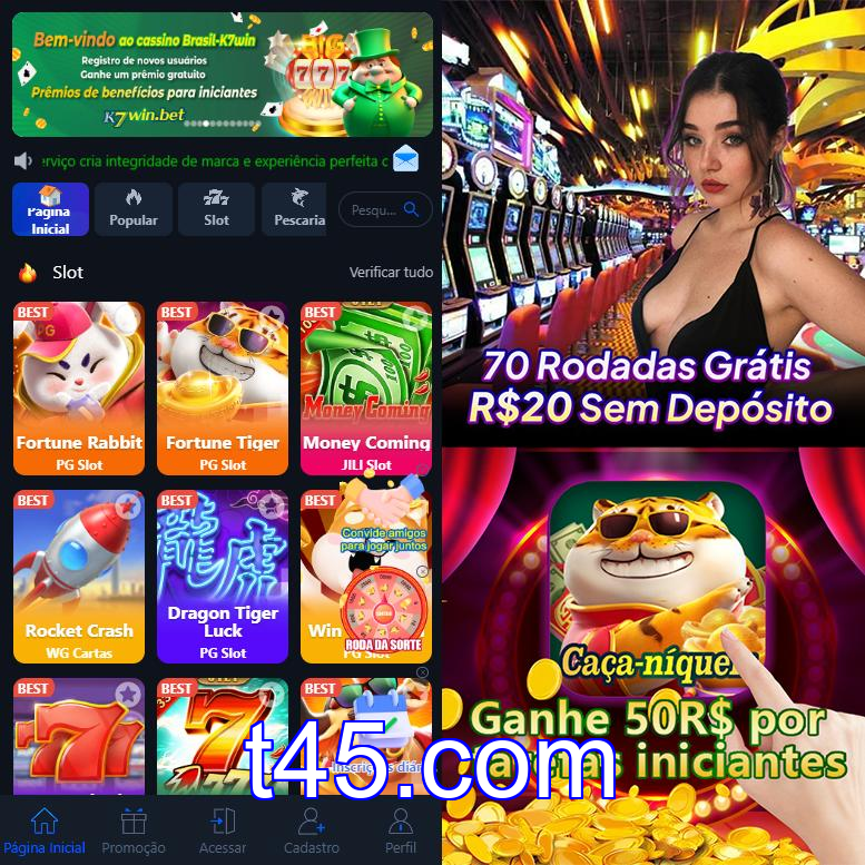 Cadastro no t45: Comece com um Bônus de Boas-vindas!